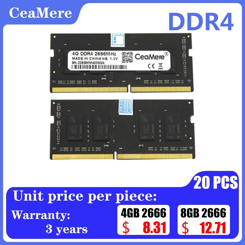 CeaMere DDR4 Ʈ Ϲ ޸ ޸, 4g, 8g, 16g, 32g,2400Mhz, 2666Mhz, 3200Mhz,288  RAM ޸ ī, 20 PCs 